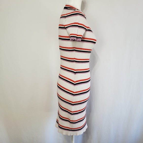 Free People Ribbed Knit Stripe Bodycon Dress - Picture 2 of 5